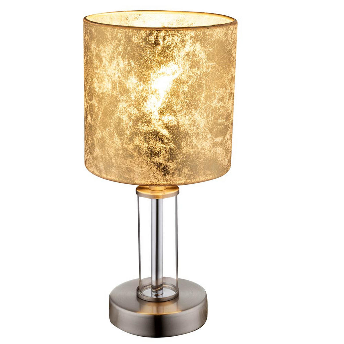 TISCHLEUCHTE Glas Gelb Gemustert - Goldfarben, Glas (14/14/30cm) - Globo Lighting
