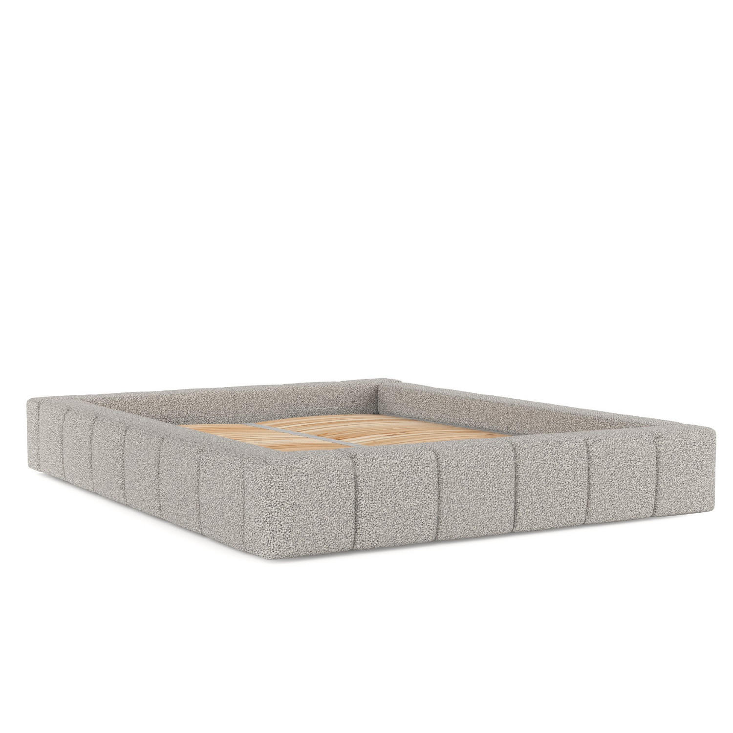 POLSTERBETT Kea mit Stauraum 160/200 cm Grau im Bubble Stoff - Schwarz/Naturfarben, Holz/Holzwerkstoff (160/200cm) - AltaBeds