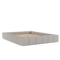POLSTERBETT Kea mit Stauraum 200/200 cm Grau im Bubble Stoff - Schwarz/Naturfarben, Holz/Holzwerkstoff (200/200cm) - AltaBeds