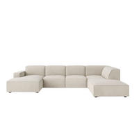 ECKSOFA Cursal V, Stoff Artico, Nata, Rechts - Beige, Holz (364/262cm) - Kaiser Möbel