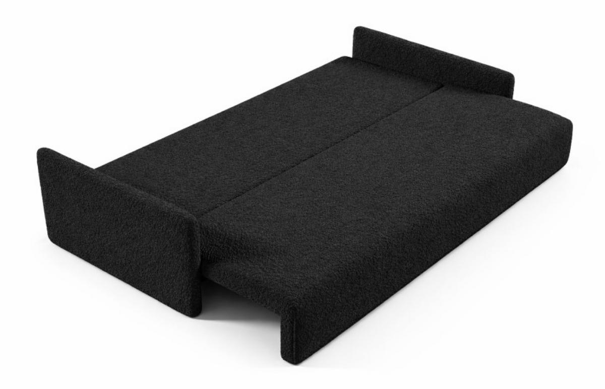 SOFA Schwarz SISI Mit Schlaffunktion Boucle - Schwarz, Textil (207/90/87cm) - Sepro Meble