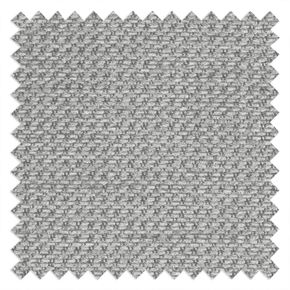 POLSTERHOCKER - Silberfarben/Schwarz, Kunststoff/Textil (92/42/92cm) - home24