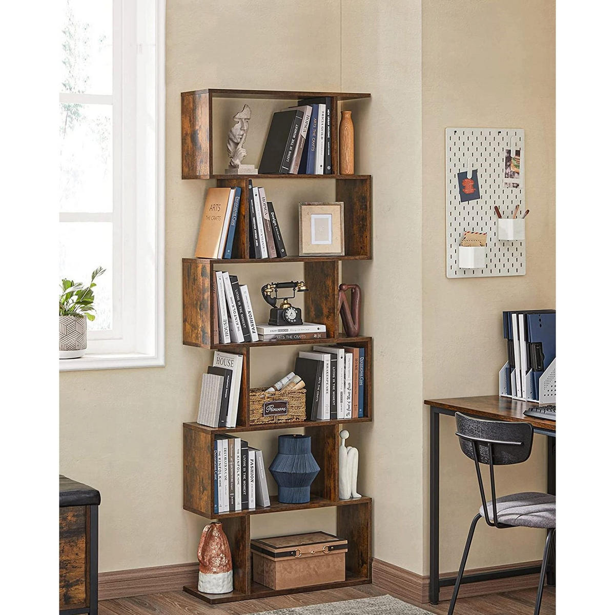 BÜCHERREGAL BANGUI - Braun, Holzwerkstoff (24/190.5/70cm) - Hansiro