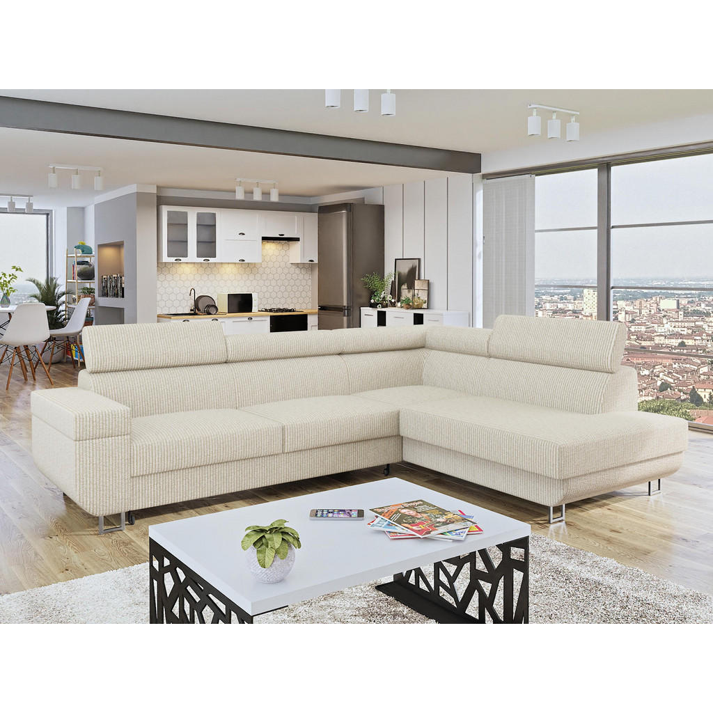Thumbnail - Mirjan24 Ecksofa, Beige, Textil, rechts montierbar, L-Form,Rechteckig, 253x188 cm, Wohnzimmer, Sofas & Couches, Wohnland...