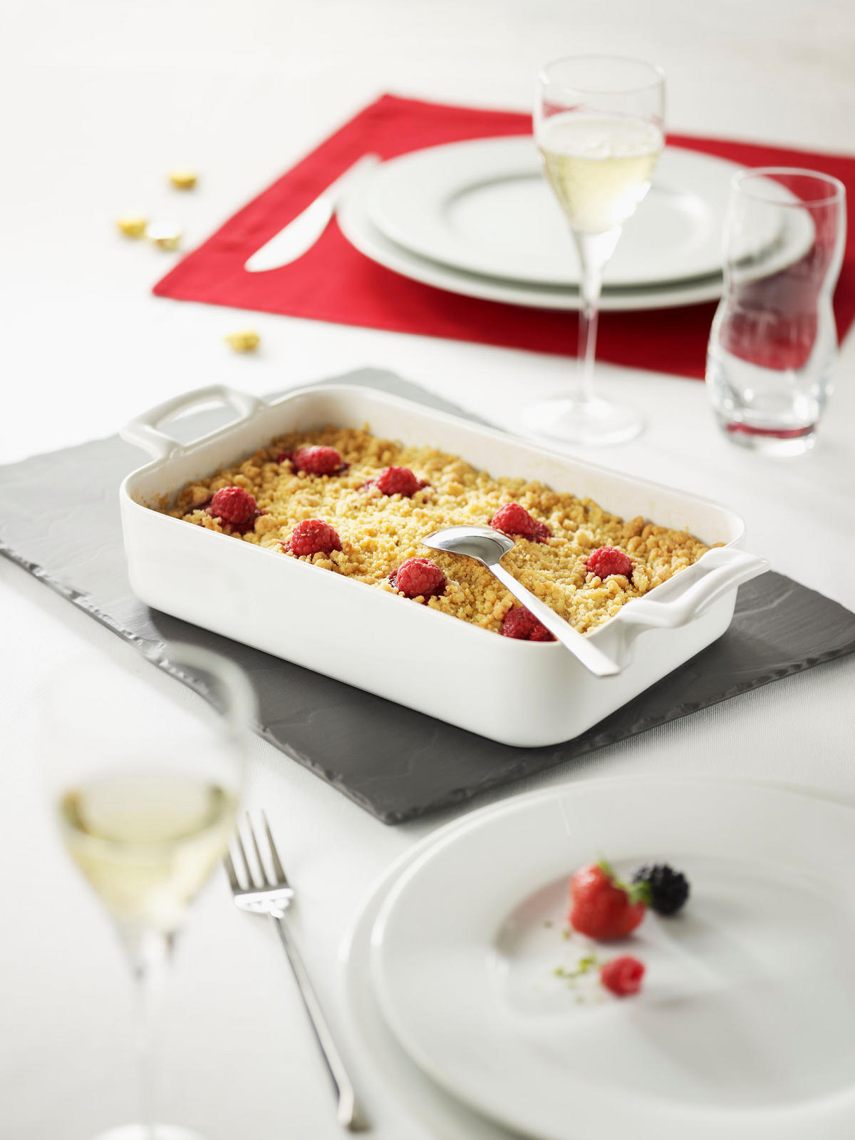 AUFLAUFFORM 45 cl RECHTECKIG Weiss - Weiß, Keramik (16/11/4.5cm) - Revol Porcelaine France