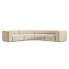 ECKSOFA Samt Stoff Beige - Beige/Creme, Kunststoff/Textil (318/318cm) - Makamii
