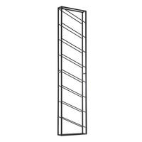 WEINREGAL STILVIN Eisen Pulverbeschichtet Wandmontage Handgefertigt, Schwarz 36x8x150 cm - Schwarz, Metall (36/150/8cm) - KADIMA DESIGN