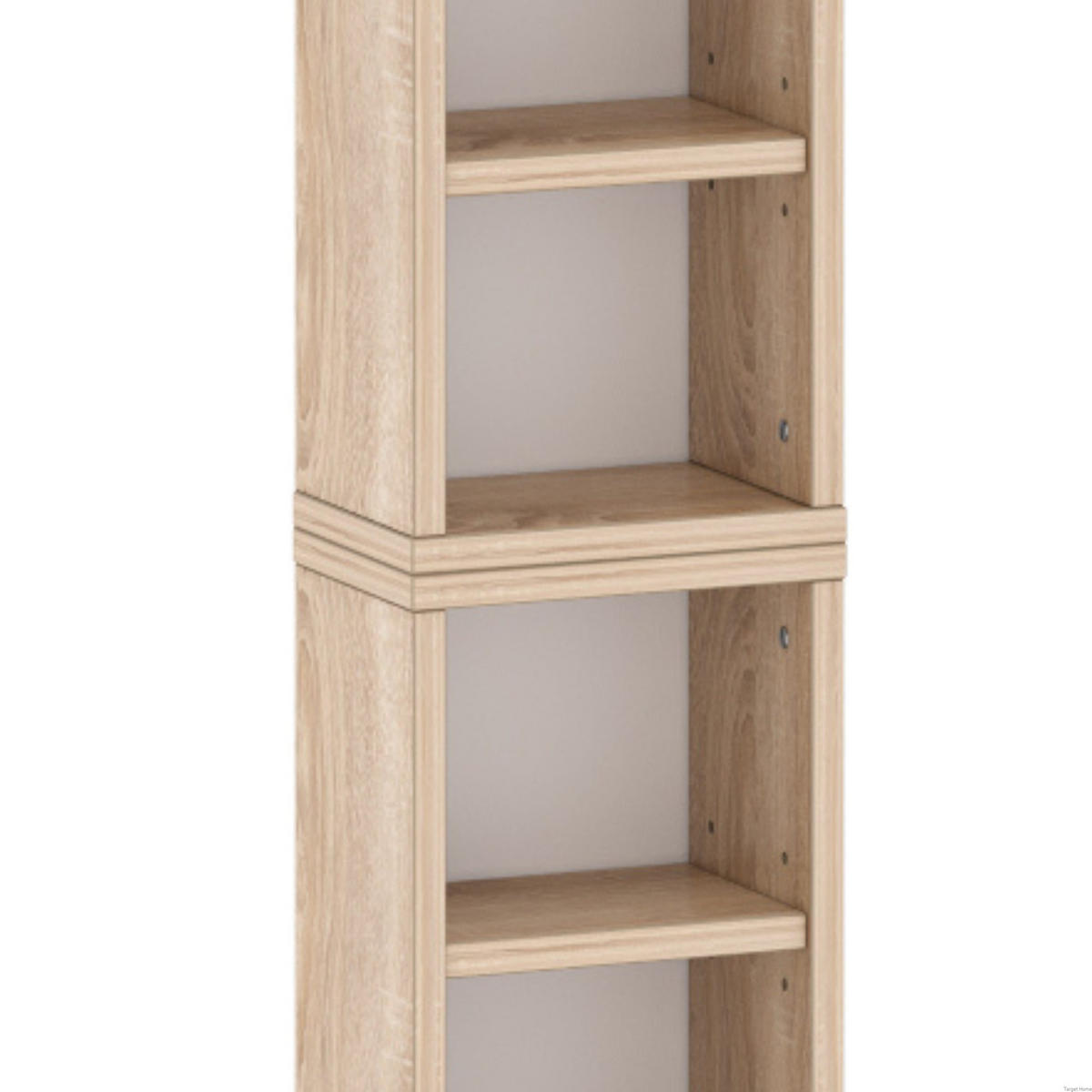 CD/DVD REGAL Spanplatten Weiß 183,6 cm - Sonoma Eiche, Holzwerkstoff (21/184/20cm) - Target Home