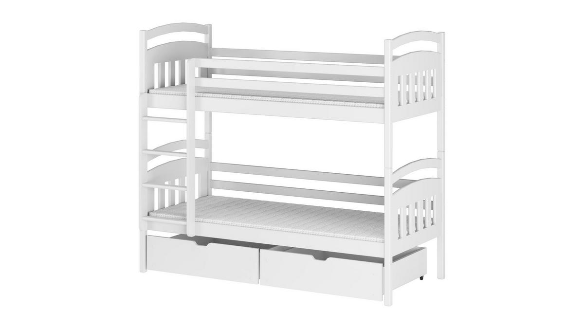 ETAGENBETT WEIß - Weiß, Holz (90/200cm) - FURNLUX