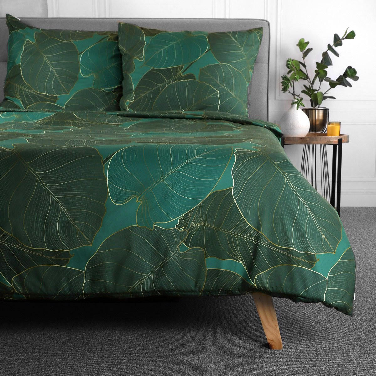 BETTWÄSCHE Gallo Mikrofaser grün 160/200 cm - Grün, Textil (160/200cm) - Homla