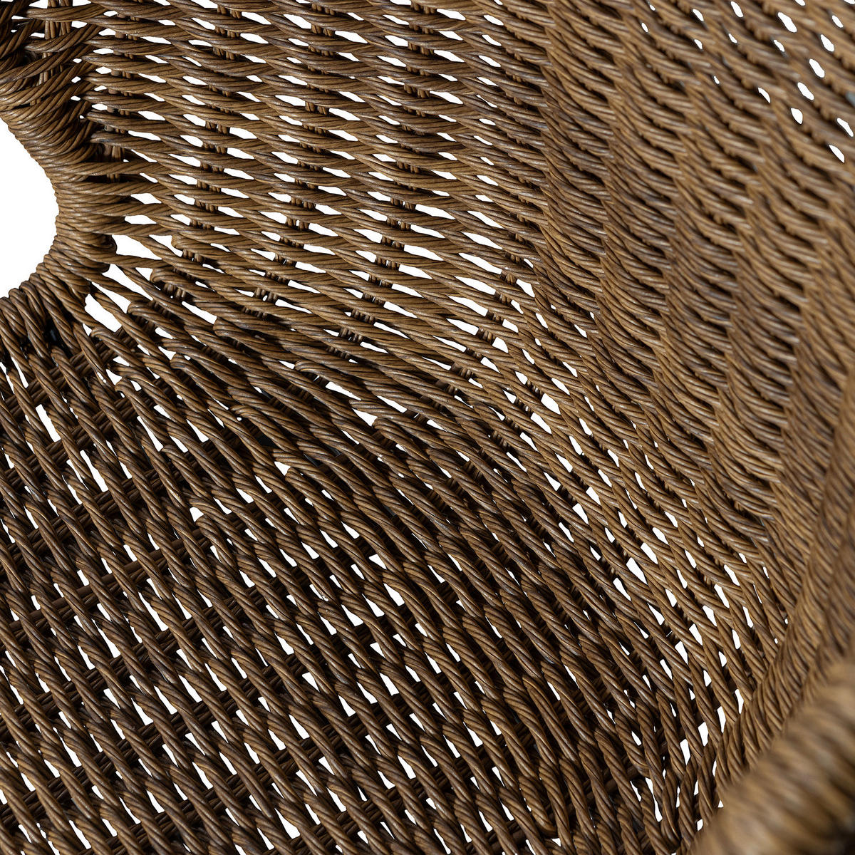 GARTENSTUHL - Polyrattan / Eisen - Braun / Schwarz - Schwarz/Braun, Naturmaterialien/Metall (55/78/54cm) - home24