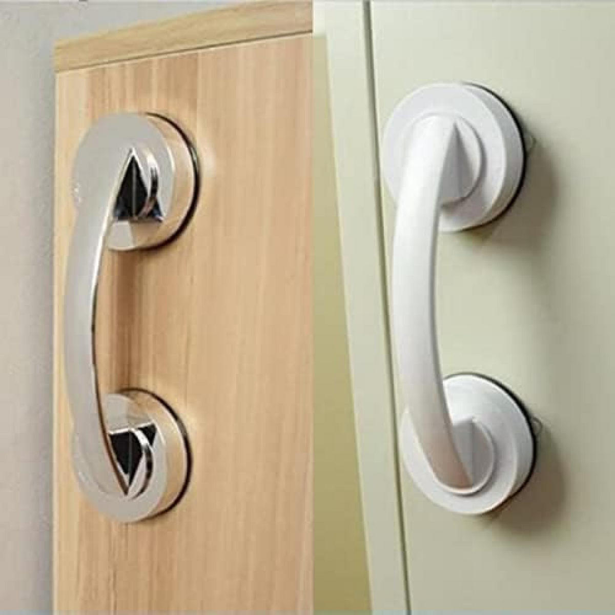 HALTEGRIFF Selbstklebend Mit Saugnapf Für Türen, Schubladen und WC - Weiß, Kunststoff (6.5/6.5/29.5cm)