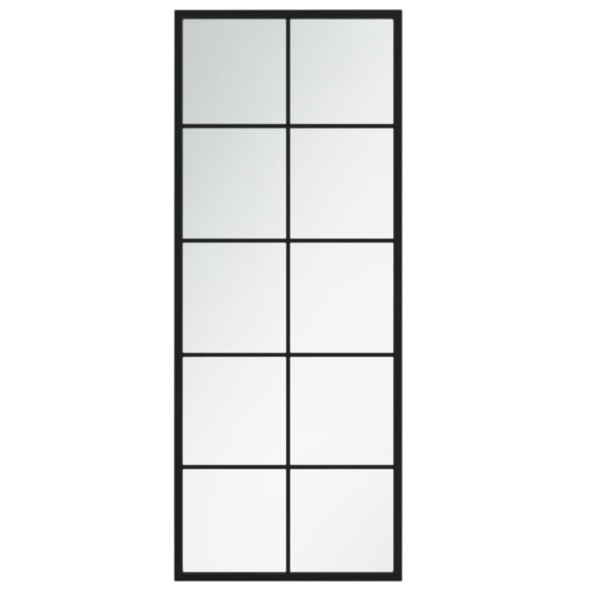 WANDSPIEGEL Schwarz 100x40 cm Metall - Schwarz, Metall (40/100/1cm) - furnicato