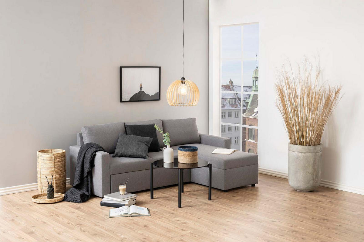 SCHLAFSOFA grau - Grau, Holzwerkstoff (218/155cm) - ebuy24