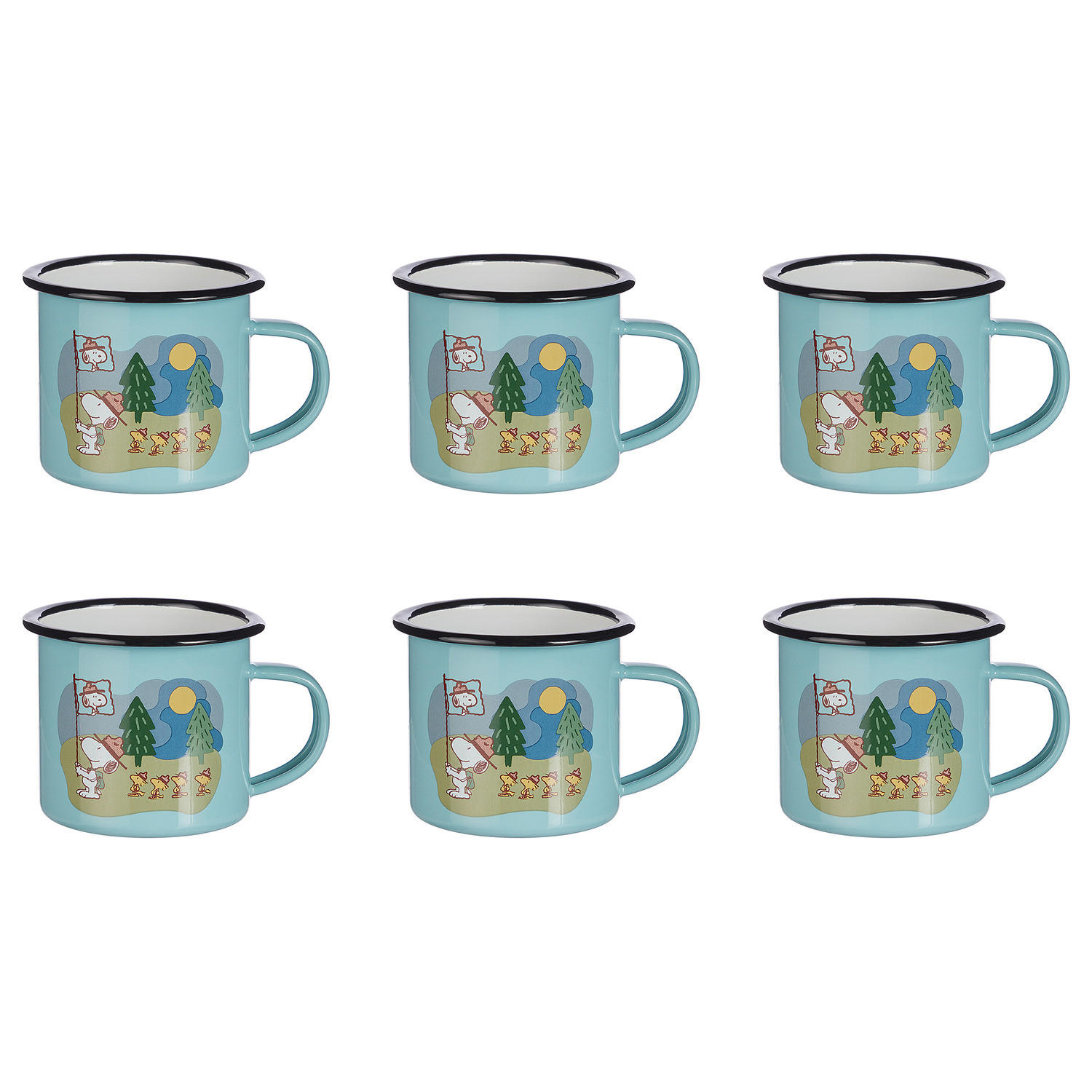 TASSEN 6er-Set Peanuts 380 ml - Blau, Keramik (0.38L) - Butlers