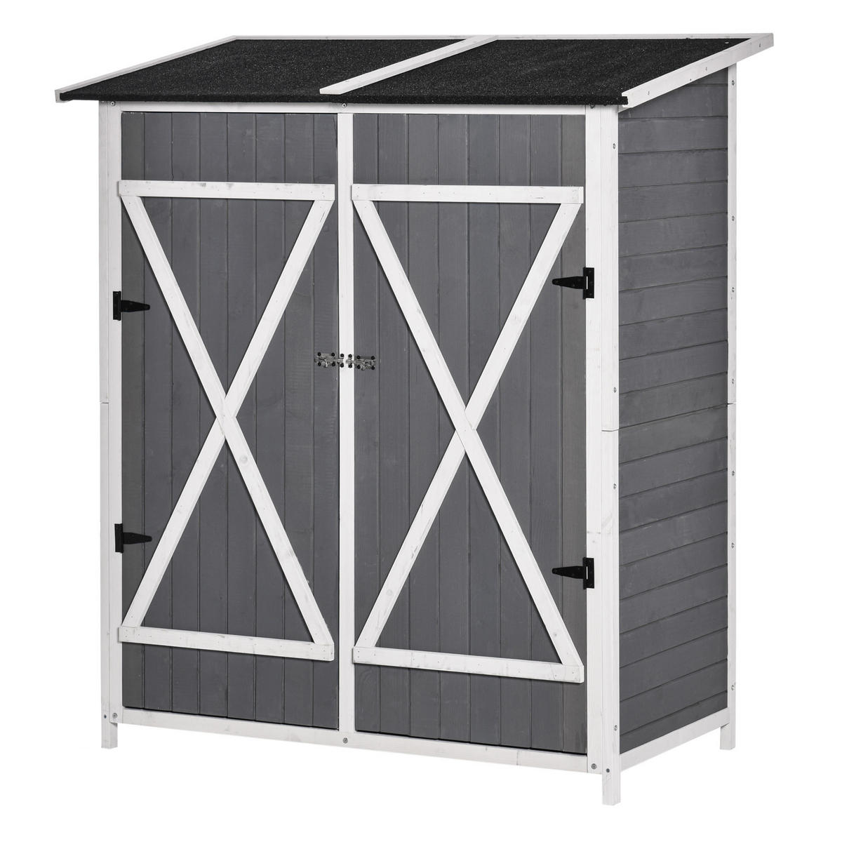 GERÄTESCHUPPEN DE-09226 Grau - Grau, Holz (139/160/75cm) - ComfortXL