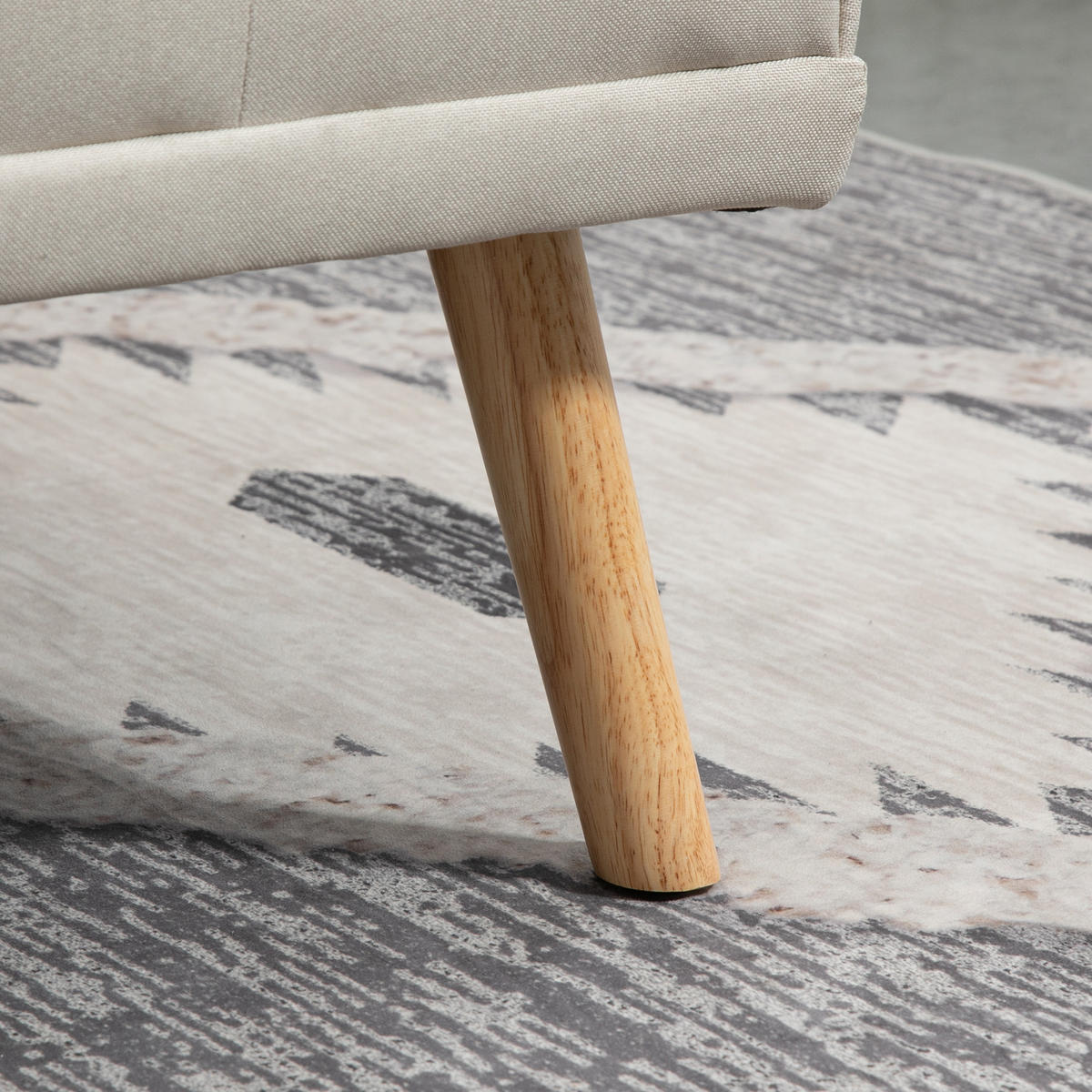SCHLAFSOFA 3-SITZER DE-06628 neigbare Rückenlehne mit Klapptisch, Leinenoptik Beige - Beige, Holz/Textil (181/78/77cm) - ComfortXL