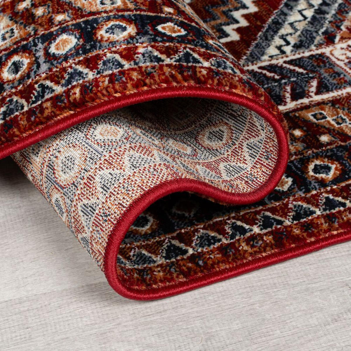 TEPPICH Traditionell-Design, mit Fransen KELVIN, Rot 200x304 cm - Rot, Textil (200/304cm) - KADIMA DESIGN