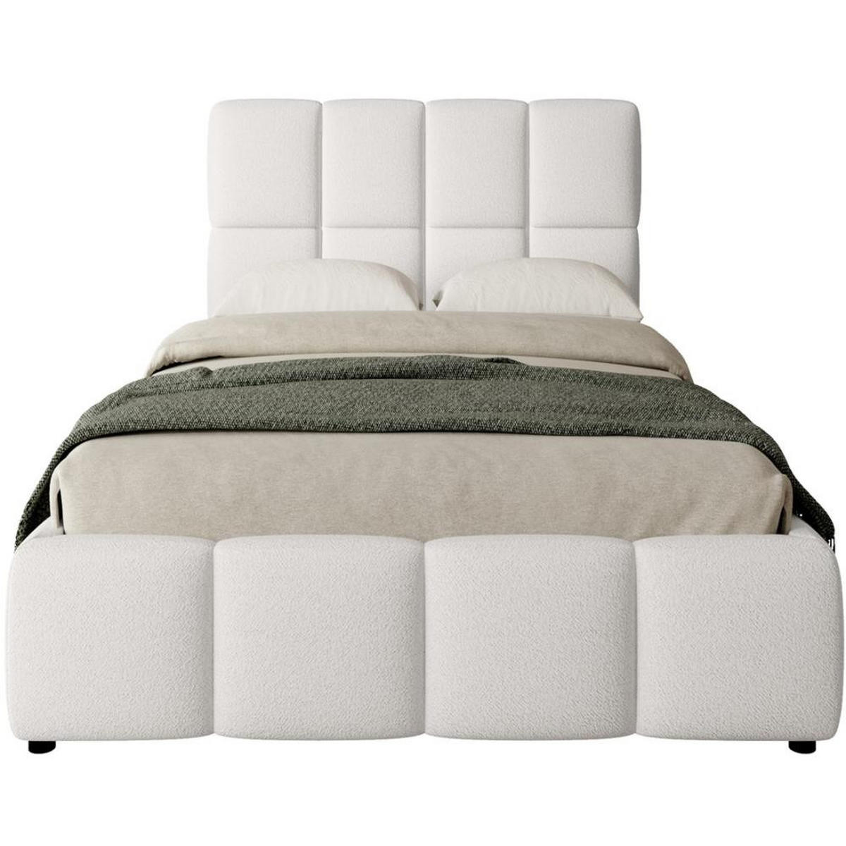 POLSTERBETT Nostro mit Bettkasten 140x200 cm beige - Beige/Schwarz, Textil (140/200cm) - Beautysofa