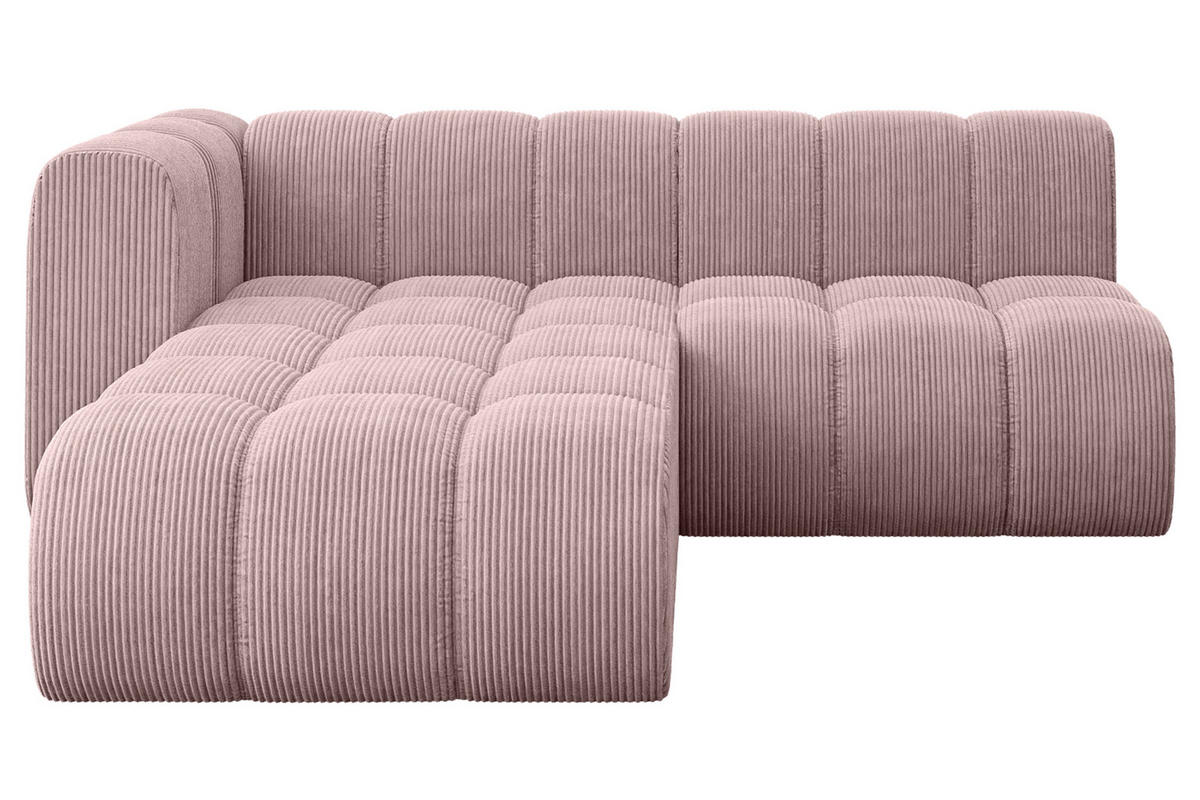 ECKSOFA modulares Sofa Darnel-L1 - 205x177x70 cm Rosa - Rosa, Holzwerkstoff/Textil (205/177cm) - ALTDECOR