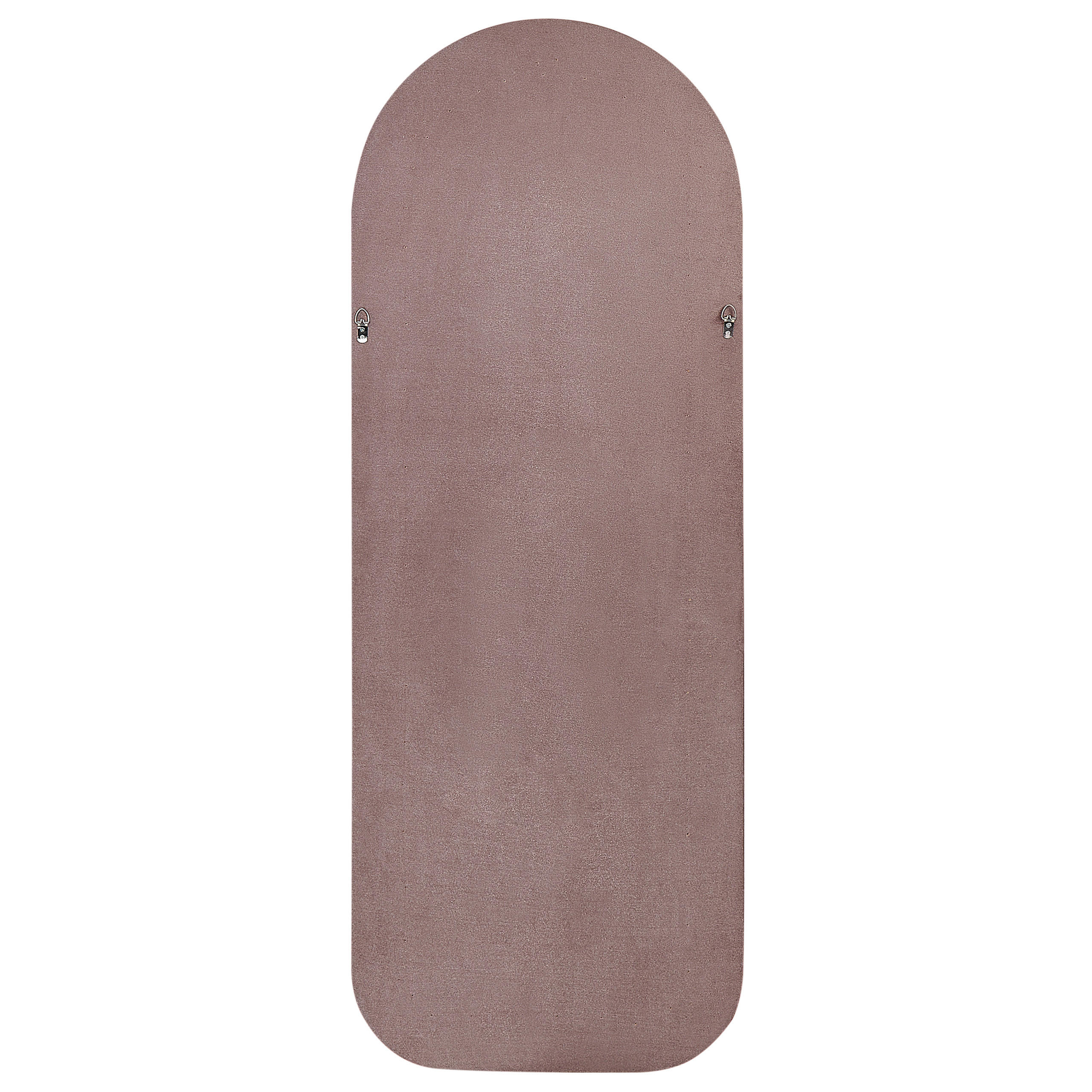 WANDSPIEGEL Samtstoff rosa oval 60/160 cm Culan - Pink, Textil (60/160/4cm) - Beliani