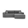 ECKSOFA Linea Dunkelgrau, Sofa mit Schlaffunktion, rechte seite - Dunkelgrau, Holzwerkstoff/Textil (257/177cm) - Bettso