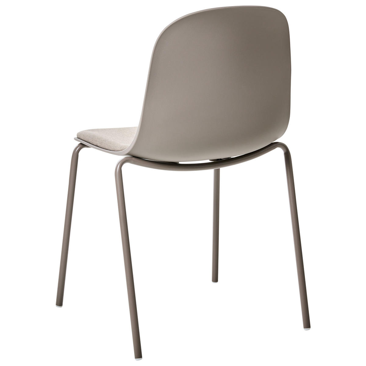 KONFERENZSTUHL 2er-Set Taupe Dorr - Taupe, Kunststoff (50/85/54cm) - Beliani