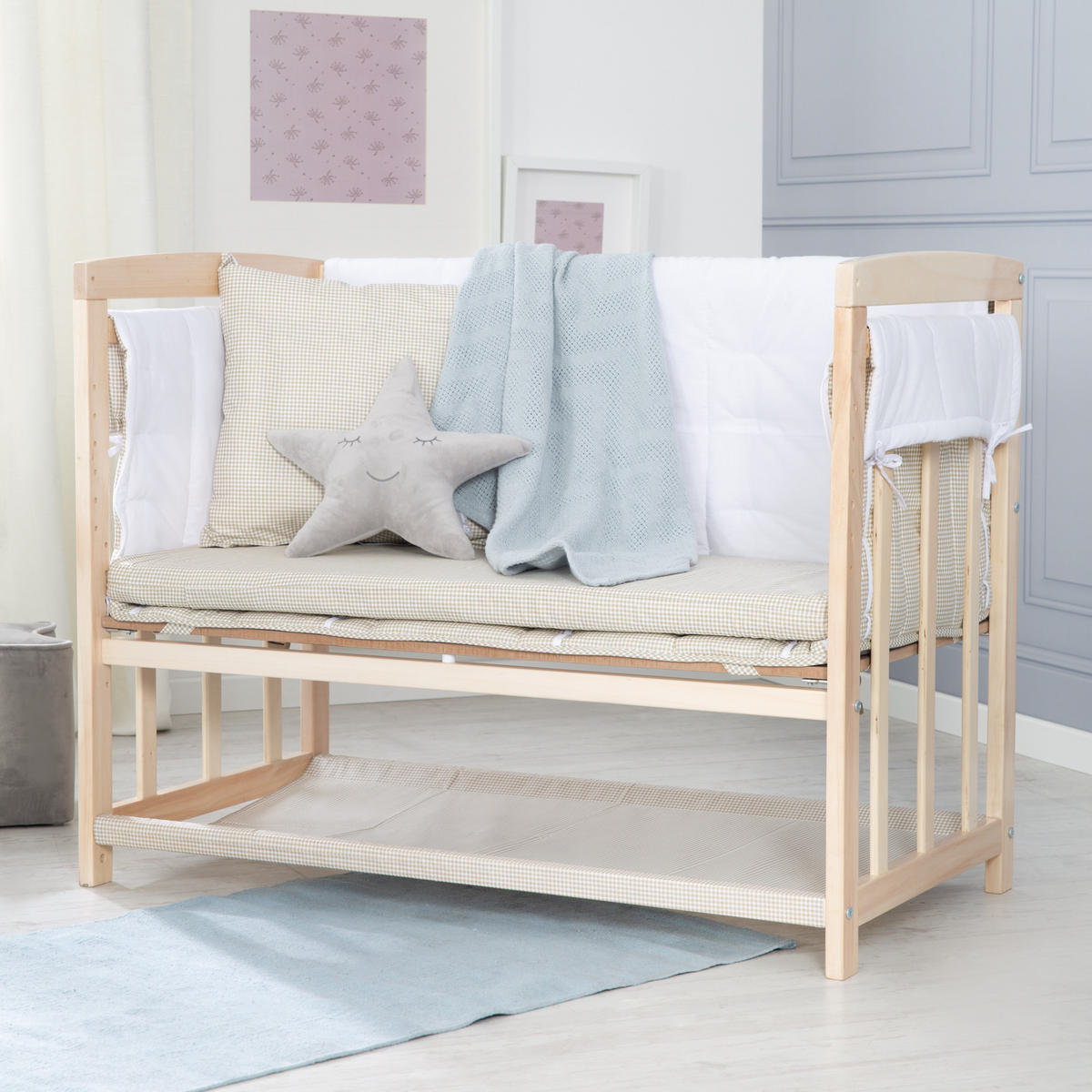 BEISTELLBETT Liebhabär 4in1 Set 90 x 45 cm - Naturfarben, Holzwerkstoff (45/90cm) - Roba