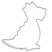 AUSSTECHFORM Dinosaurier 6,5 cm Silber - Silberfarben, Metall (4.3/1.5/7cm) - Orion 