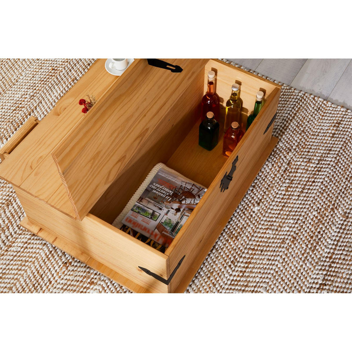 TRUHENTISCH TEQUILA - Kieferfarben, Holz (72/92/44cm) - IDIMEX