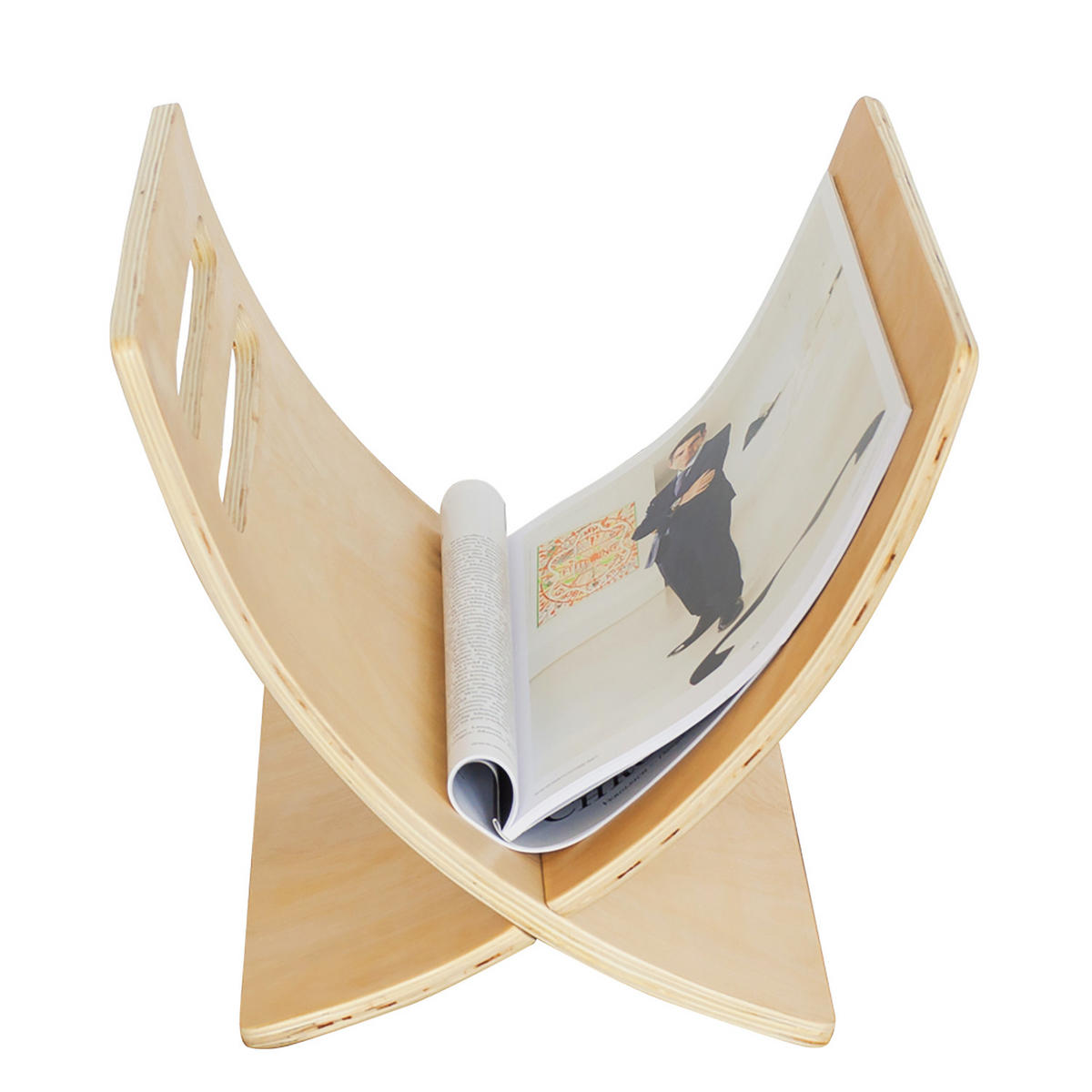 ZEITUNGSSTÄNDER Holz Natur - Braun, Holz (30/29/36cm) - Homestyle4u