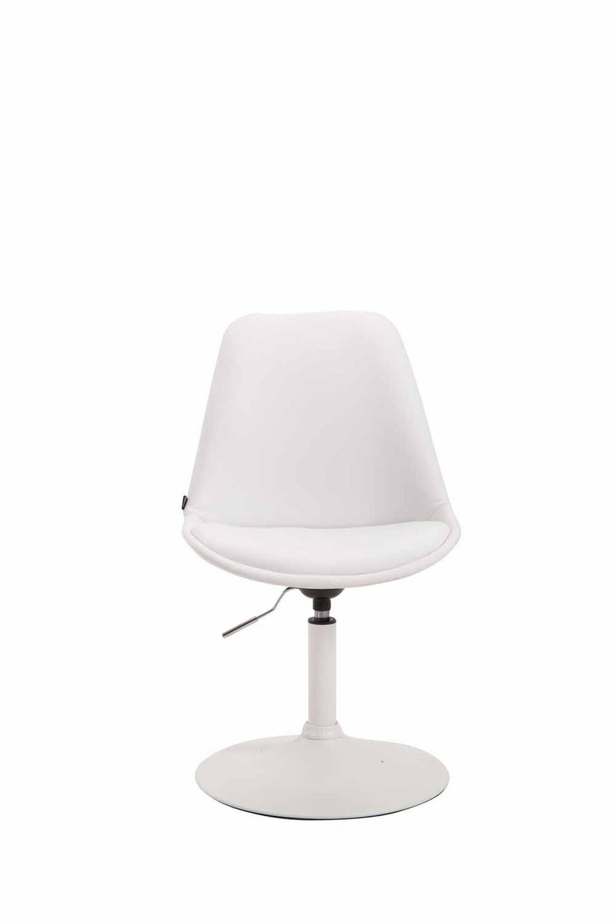 DREHSTUHL Lederlook weiß - Weiß, Textil/Metall (48/76/57cm) - CLP