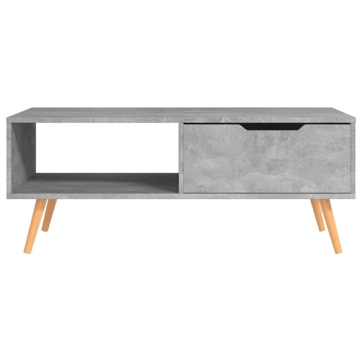 COUCHTISCH Betongrau 100x49,5x43 cm Holzwerkstoff - Grau, Holzwerkstoff (49.5/100/43cm) - furnicato