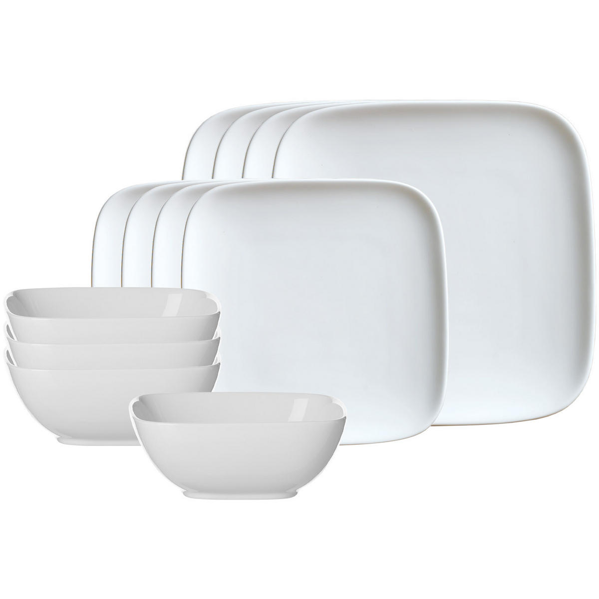 BASIC-SET Arena weiß 12er Set - Weiß, Keramik (1/1/1cm) - Ritzenhoff Breker