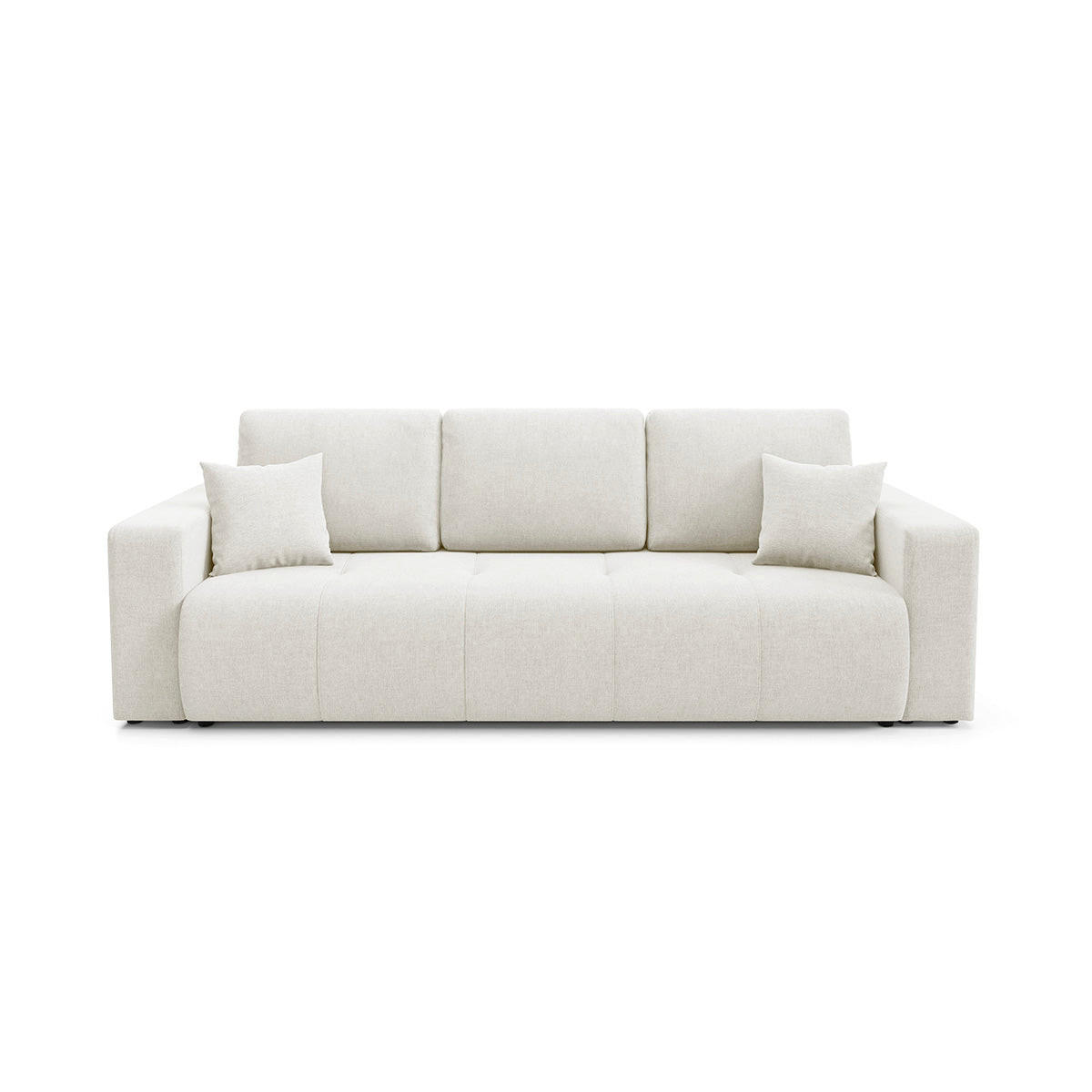 SOFA Giulia 3 Sitzplätze Weiß - Weiß, Holz (244/82/102cm) - Petits-meubles