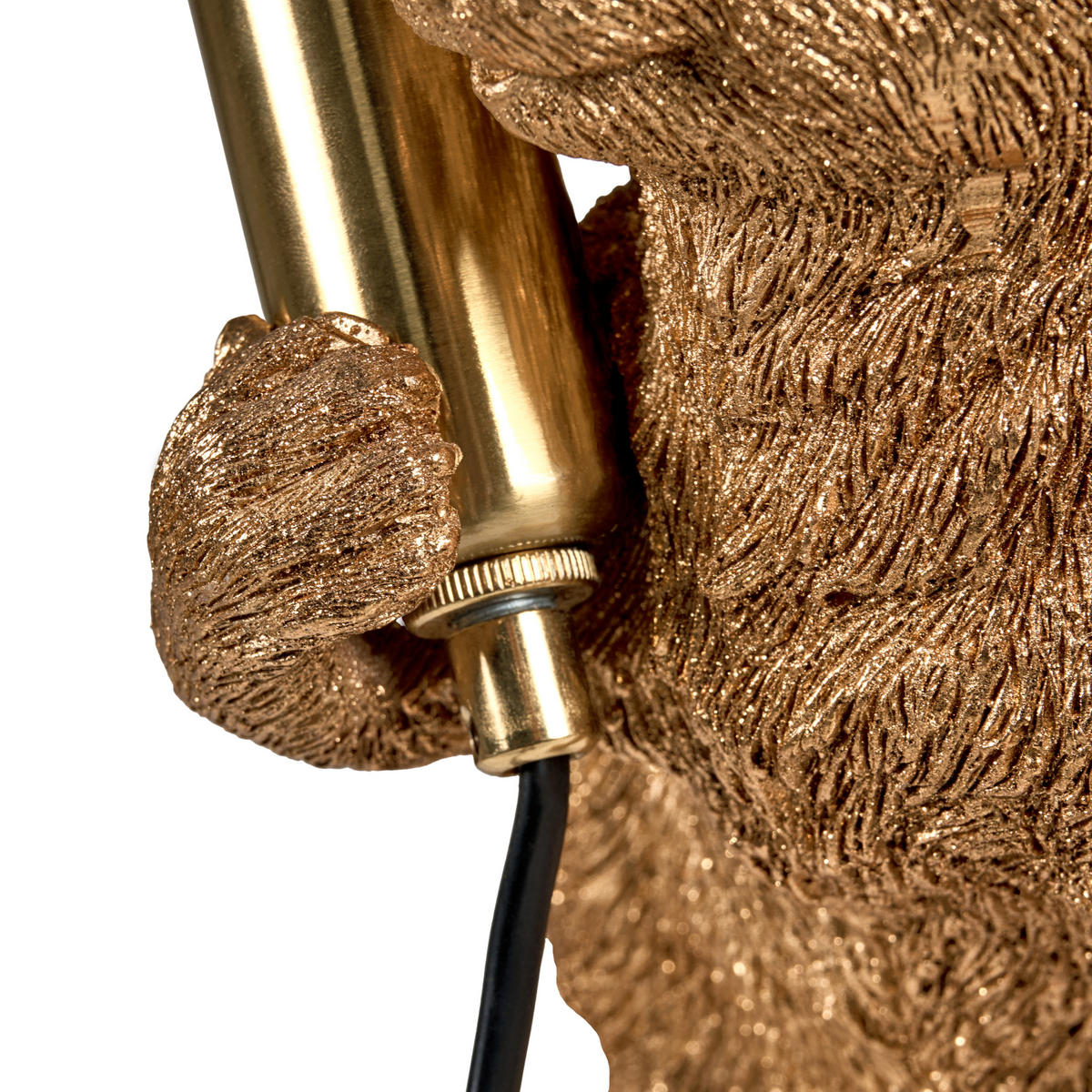 TISCHLAMPE Eichhörnchen Gold Pinoli - Messingfarben/Goldfarben, Kunststoff (23/13/24cm) - Beliani