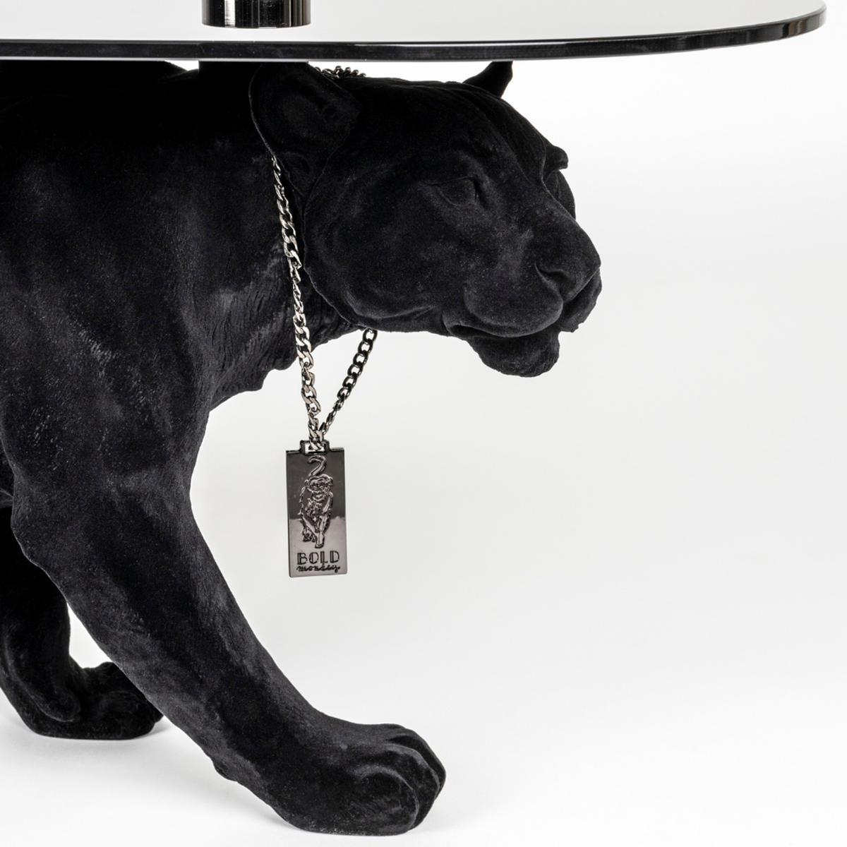 COUCHTISCH Dope As Hell Panther Schwarz - Schwarz, Naturmaterialien (90/40/42cm) - Bold Moneky