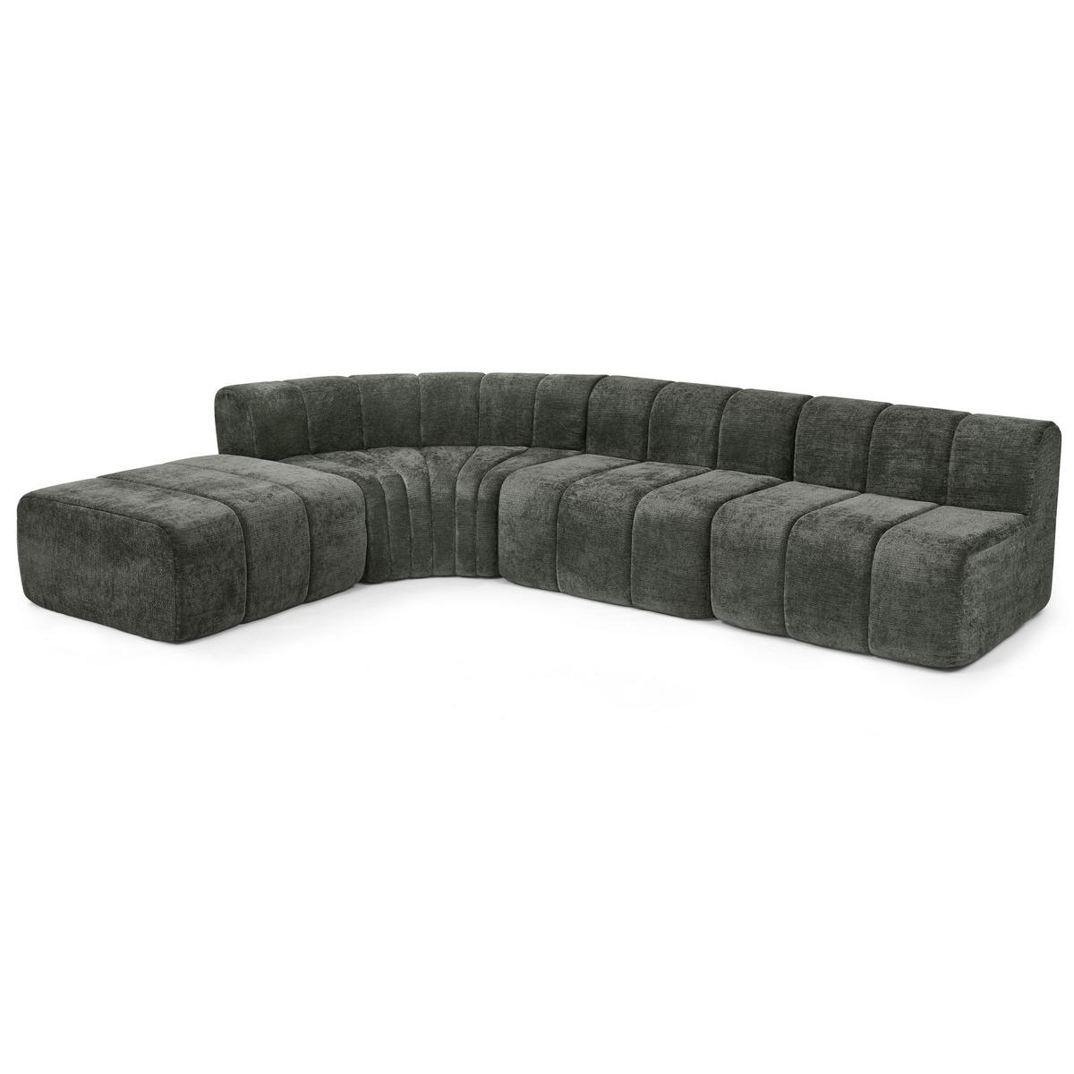 ECKSOFA DE-34633 4-Sitzer modular Schwarz - Schwarz, Textil (189/283cm) - ComfortXL
