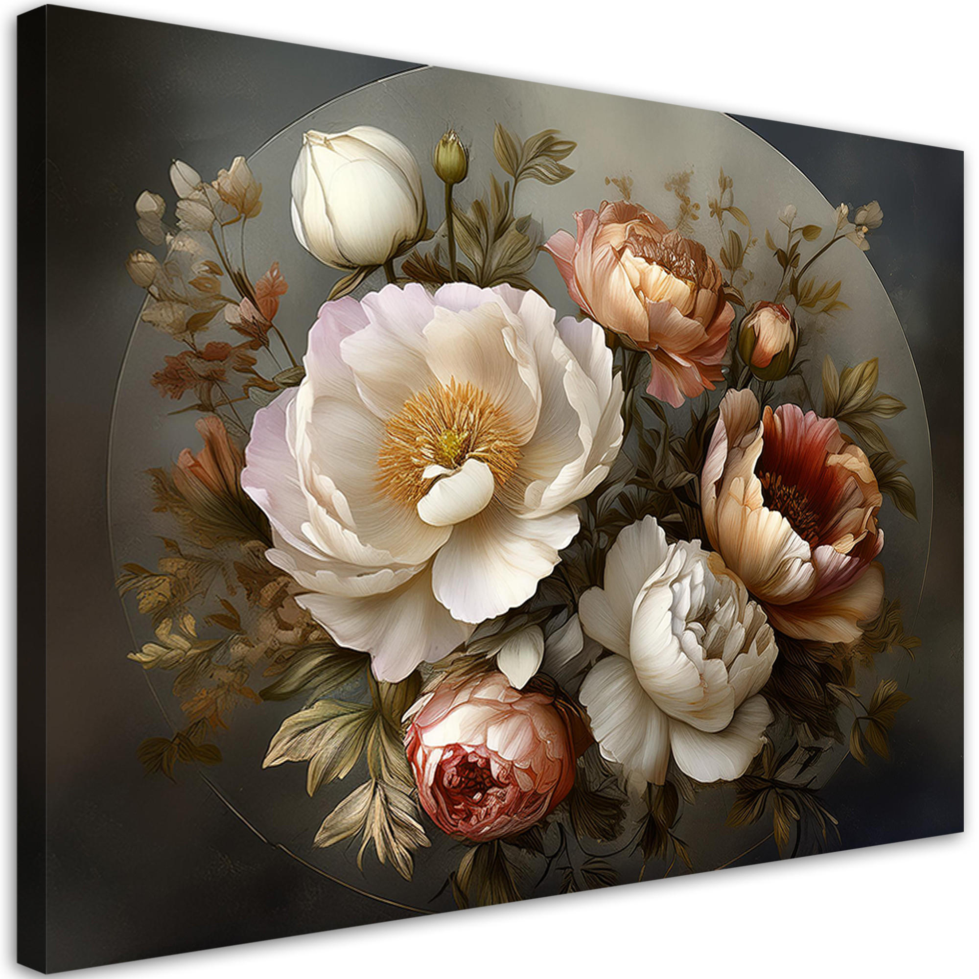 WANDBILD natur botanicals laubblumen - Grau, Textil (60/40cm) - Feeby