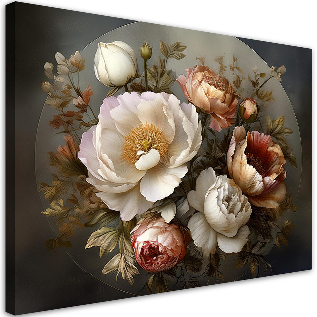 WANDBILD natur botanicals laubblumen - Grau, Textil (60/40cm) - Feeby