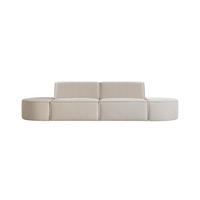 SOFA Dario Beige aus Stoff - Beige, Textil (308/75/93cm) - Tikamoon