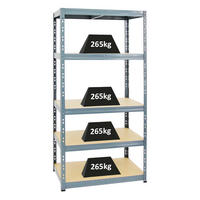 SCHWERLASTREGAL Tiger 180x90x60 cm Fachlast 265 kg Grau - Grau, Metall (90/180/60cm) - PROREGAL