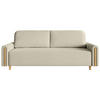 3-SITZER SCHLAFSOFA Majla Hellbeige - Ecru/Eichefarben, Holz/Textil (236/93/97cm) - Selsey