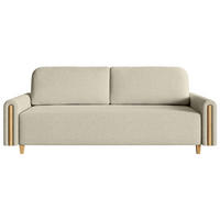 3-SITZER SCHLAFSOFA Majla Hellbeige - Ecru/Eichefarben, Holz/Textil (236/93/97cm) - Selsey