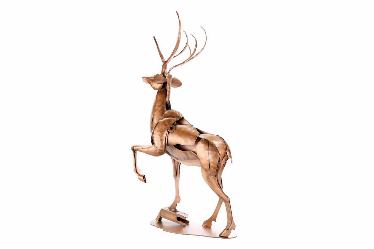 METALLSKULPTUR Kupfer 84/44 cm - Kupferfarben, Metall (4.5/44/25cm) - KUNSTLOFT