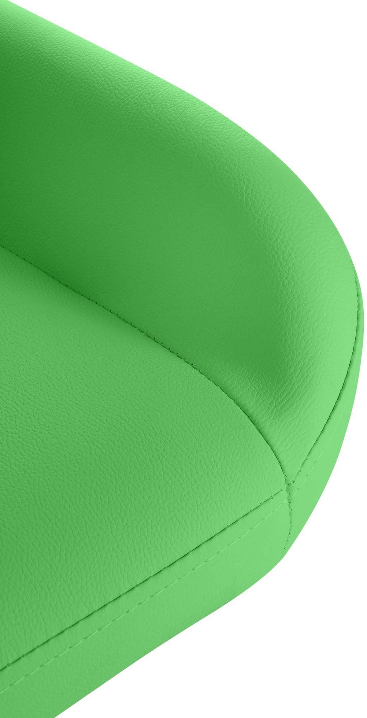 BARHOCKER Lederlook grün - Goldfarben/Grün, Textil/Metall (51/89/52cm) - CLP