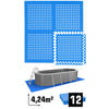 POOLMATTEN 4,2m² 12 EVA Matten 62 cm Blau - Blau, Kunststoff (62/62cm) - eyepower