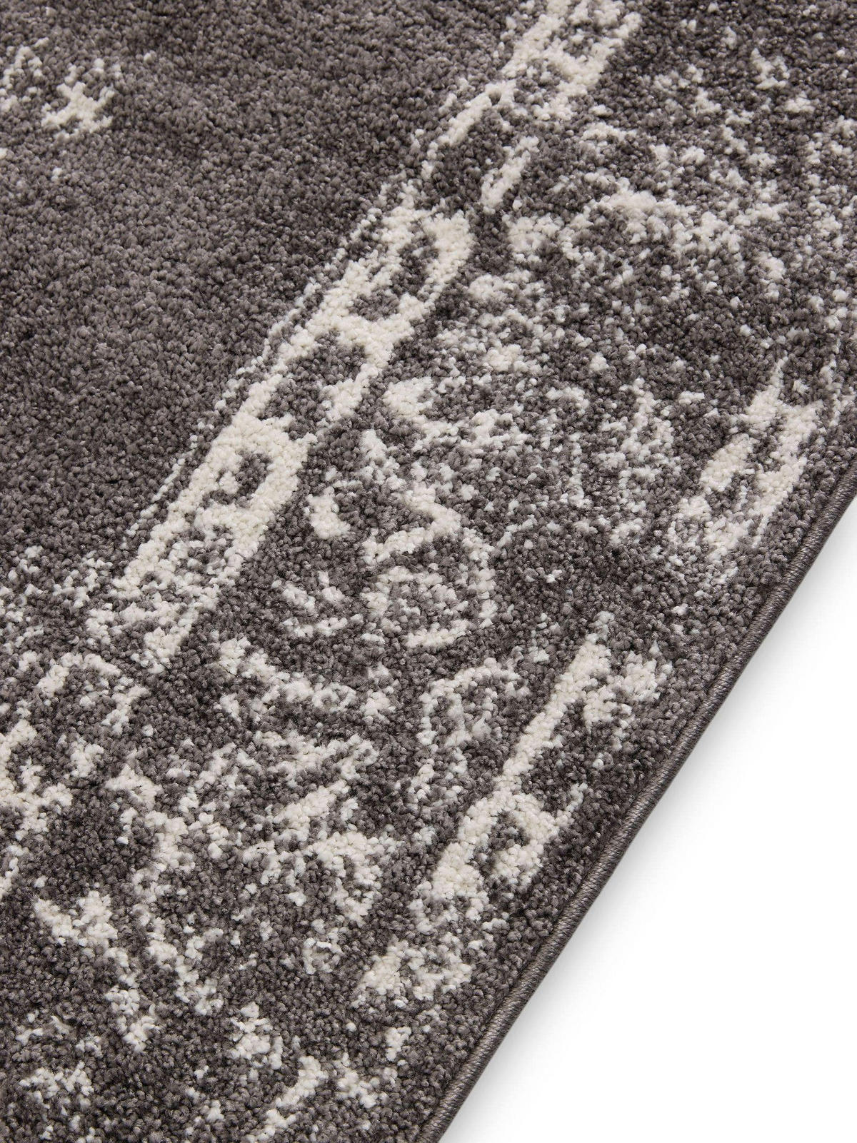 VINTAGE-TEPPICH Sia 200/300 cm - Grau, Kunststoff (200/300cm) - benuta
