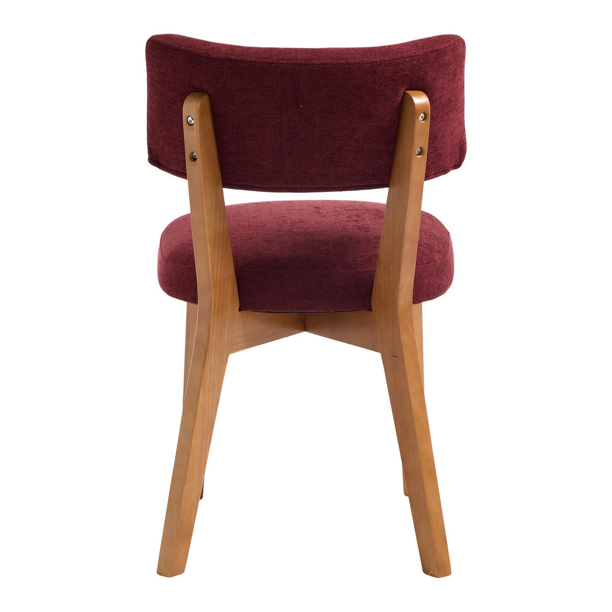 STÜHLE 2er-Set Esszimmerstuhl,Massivholz,Leinenstoff,Rotwein - Rot, Textil (47/77/54.5cm) - LVHOM