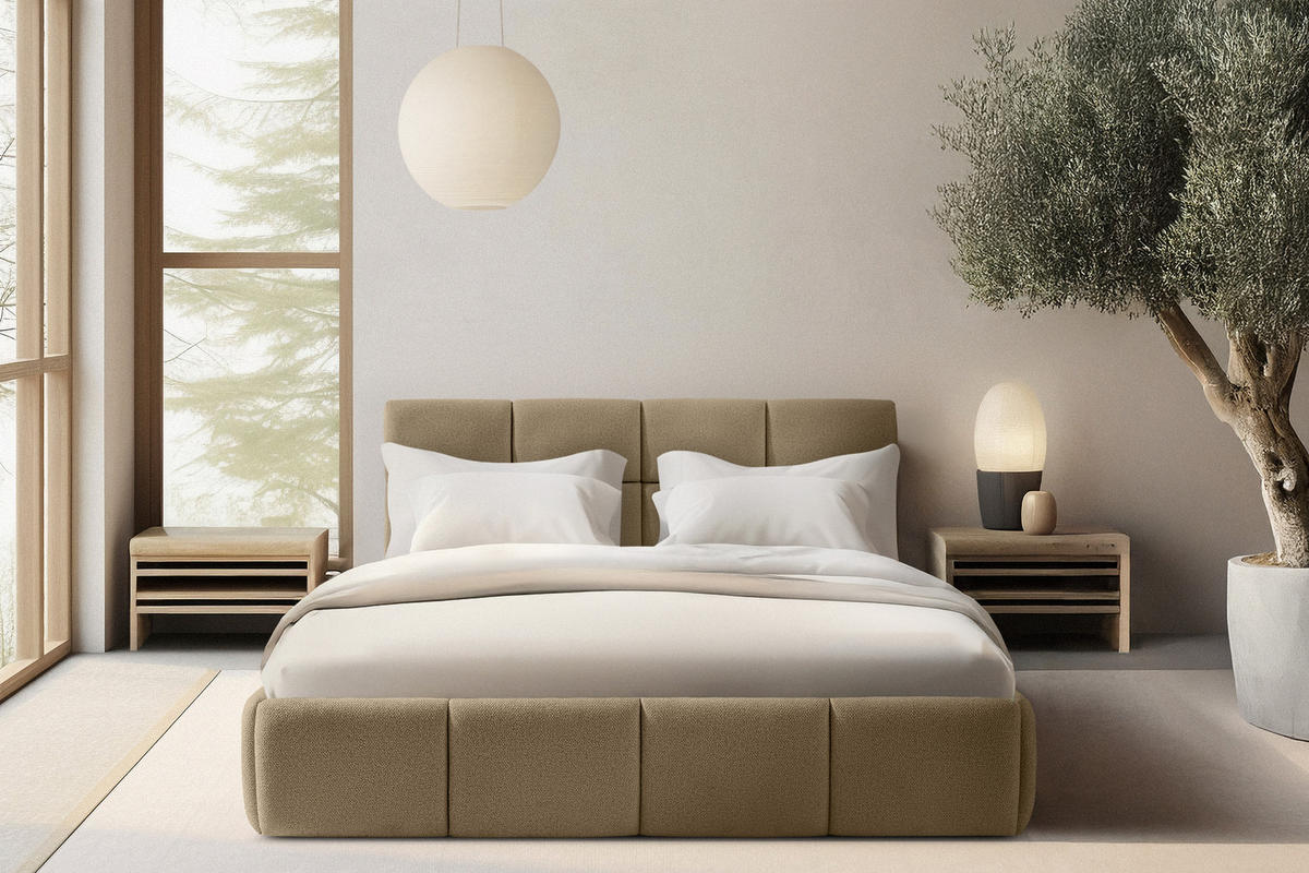 POLSTERBETT ALTOS, gelb - Gelb, Holz/Holzwerkstoff (140/200cm) - KONSIMO®